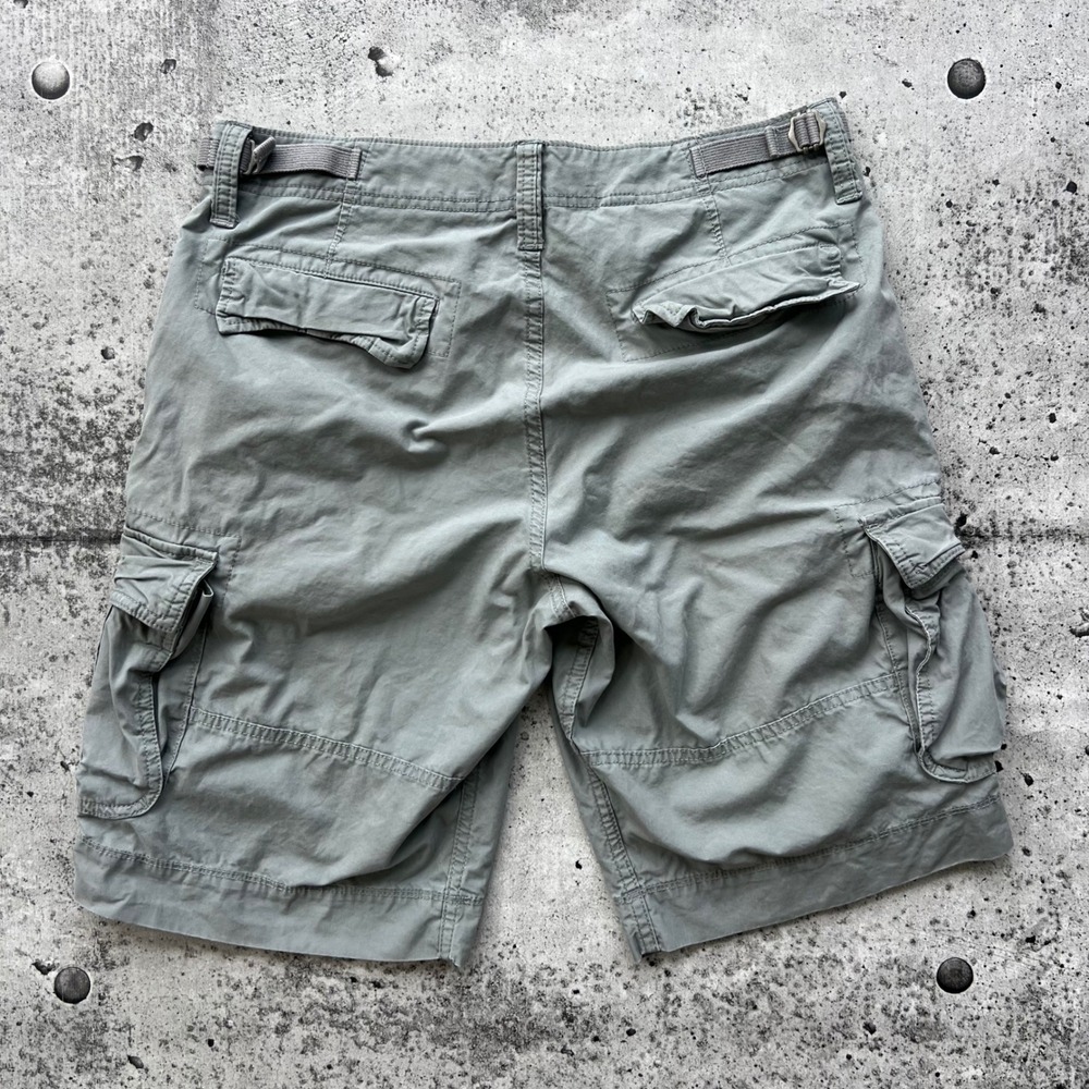 Y2K Gap Shorts Men 31 Grey Green Utility Gorpcore Hiking Cargo Skater Outdoors - Picture 3 of 7